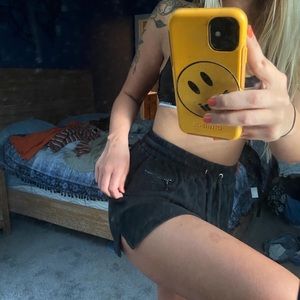 Black Basketball Shorts with Zipper Pockets